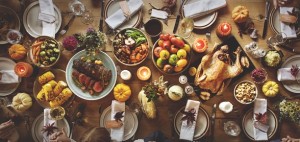 Thanksgiving Celebration Traditional Dinner Table Setting